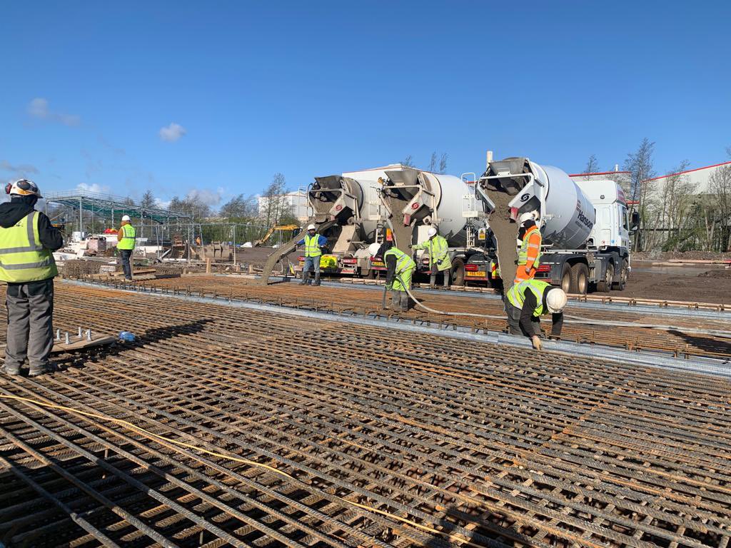 sgceltd's tweet photo. What a lovely morning - Perfect for todays 400m3 pour #sgce #loveconstruction #CivilEngineering https://t.co/UToSJiFl0C