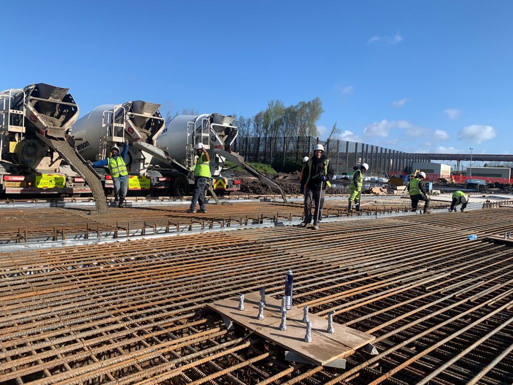 What a lovely morning - Perfect for todays 400m3 pour #sgce #loveconstruction #CivilEngineering