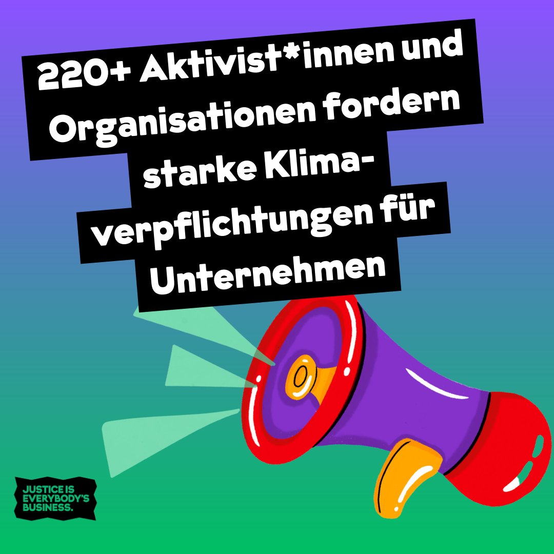 LieferkettenG's tweet photo. 🌳🇪🇺Klimapflichten ins EU-#Lieferkettengesetz!
Unternehmen treiben die Klimakrise maßgeblich voran  – trotzdem sieht die #CSDDD bisher nur lasche Klimapläne vor, die niemand prüft.
Das muss sich ändern!

👉Worum gehts? https://t.co/dvxyh5r10Z

👉Statement: https://t.co/BZ7GujxRxP https://t.co/s3XJe5piuj