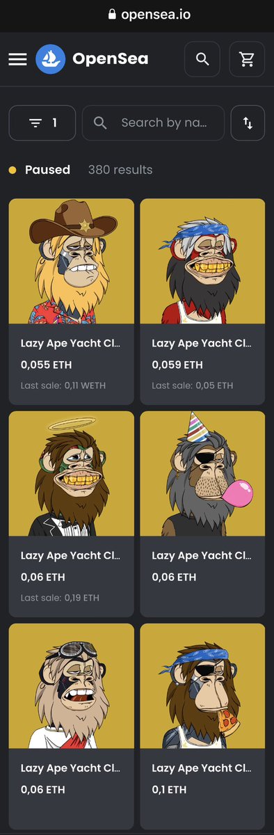 GM 

<a href="/LazyApeSC/">Lazy Ape Official</a> is back in Opensea a few days ago!! and our trail has already had an incredible movement, FP right now of 0.055 (at 5 sales of 0.1) 

🔥Alpha: collect as many #LAOs as you can. OG holders will have free claim soon.🫢

opensea.io/collection/off…

#Gold_BG_LAO #GoldBG