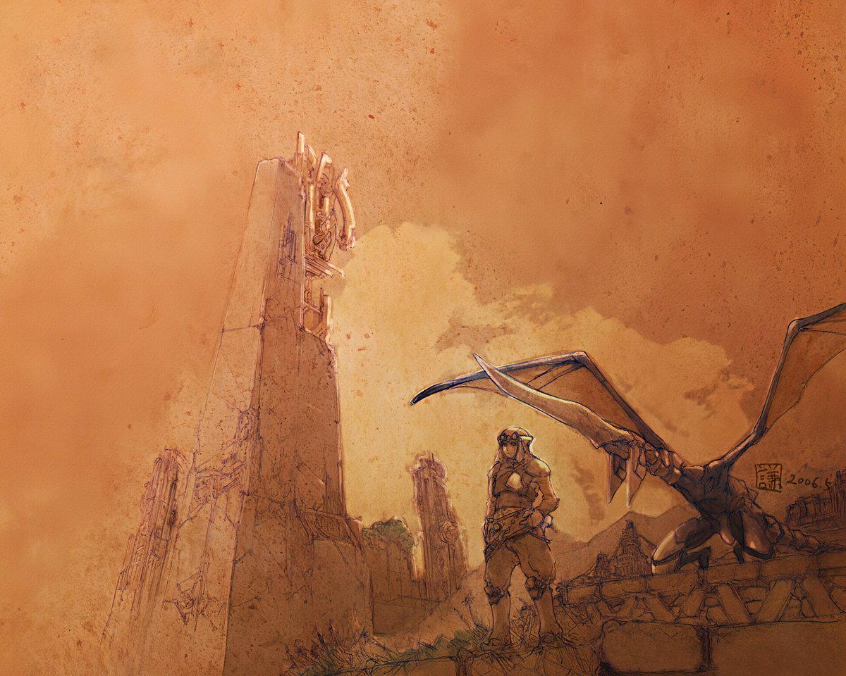 peachflavor3d's tweet image. The artwork of #PanzerDragoon by Kentaro Yoshida. The 1st piece was used (albeit slightly modified) in the Sega Ages 2500 Series Vol. 27 #Playstation 2 release in Japan. It can also be seen on Panzer Dragoon Orta's manual (PAL version Page 27). Upscaled, cleaned, and retouched.