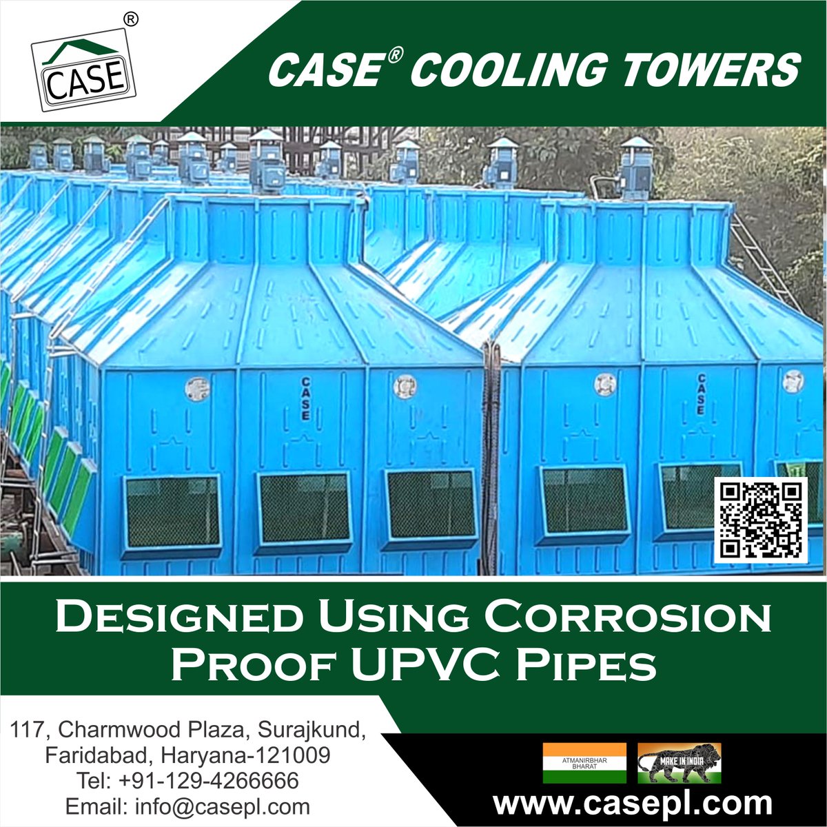 Water distribution system of the Cooling Tower is deliberately designed using UPVC distribution pipes. These pipes are totally corrosion proof and can be cleaned of dust or scale during maintenance schedule of the Cooling Tower.
#pvcpipes #coolingtower #coolingtowerwater