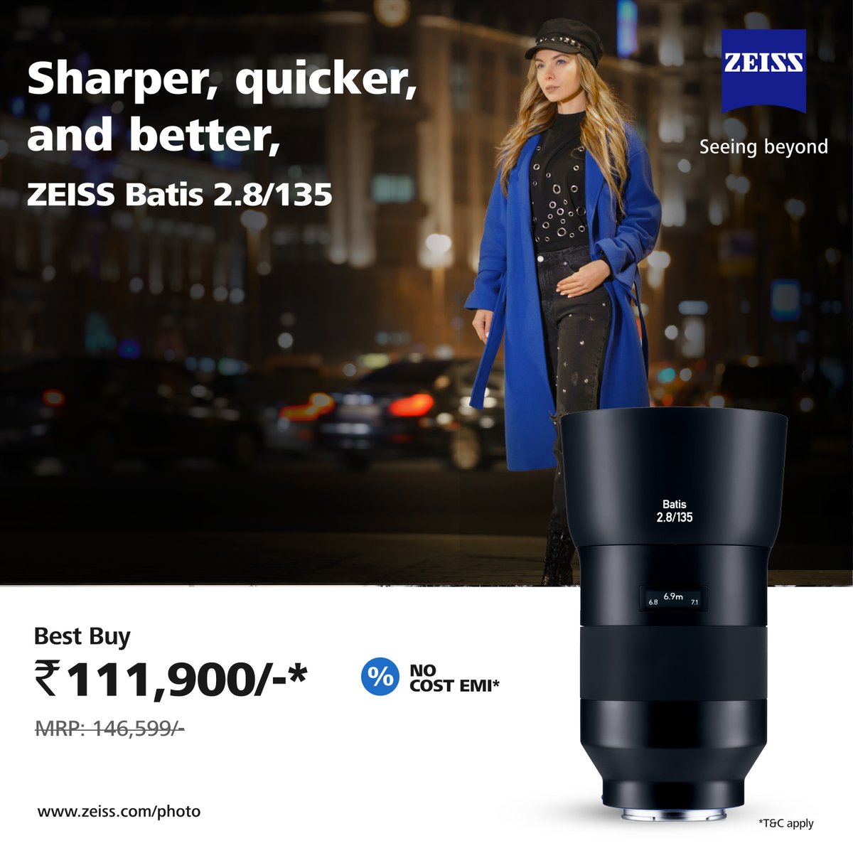 It has everything you need to be better everyday.
Get ZEISS 2.8/135 Batis and feel the difference.
Visit your nearest store or buy now at:
Amazon bit.ly/40M0aP2
Flipkart bit.ly/3JVoNCY

#zeissindia #zeissbatislenses #zeissbatislensforsonyemountcameras