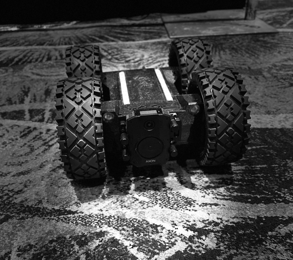 Tactical_R_C's tweet photo. Day 2 #AxonAccelerate. An affordable robot for patrol officers made possible by the body cameras you already own. Come check it out at our booth! https://t.co/5kVyQSWJnJ