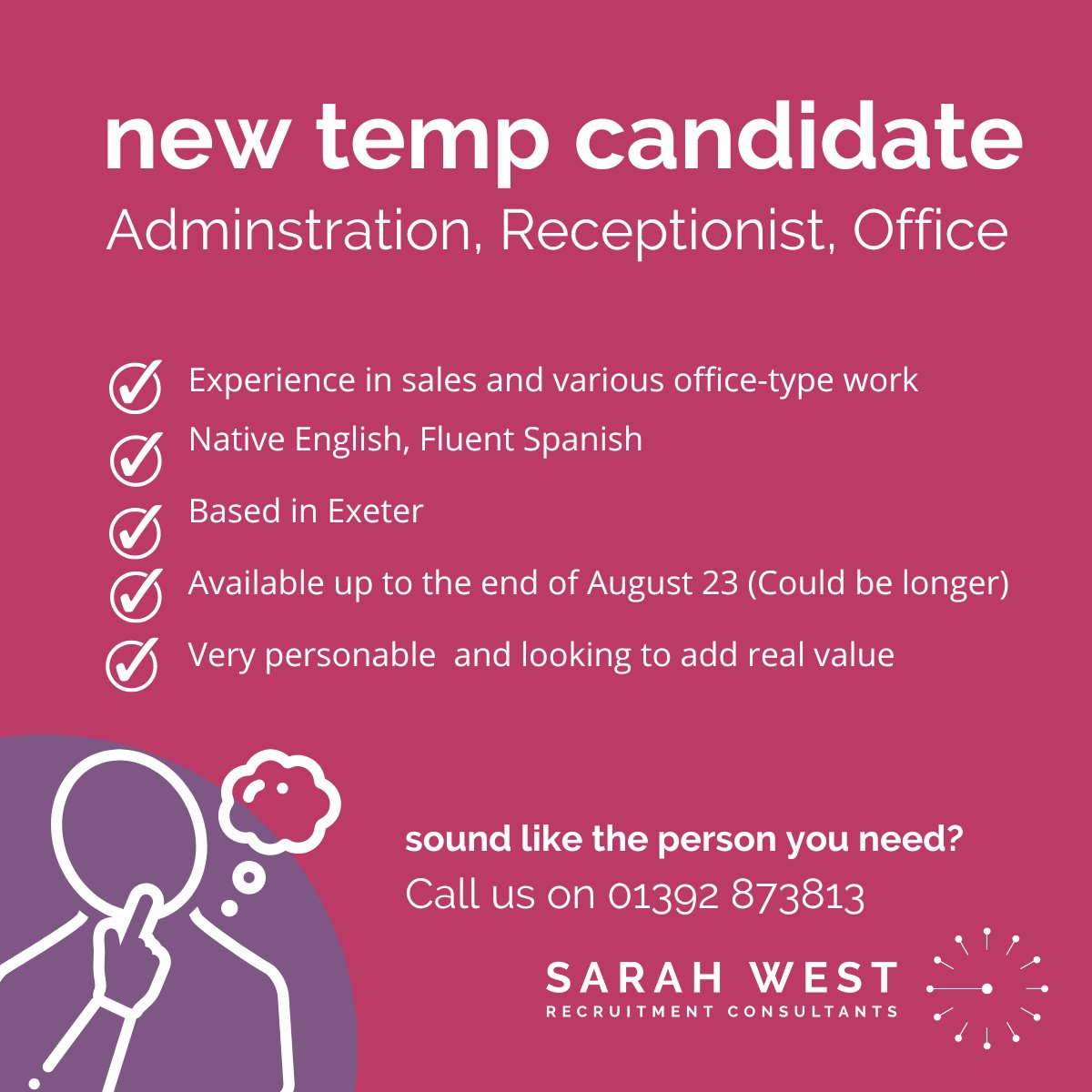 Sarah West Recruitment tweet media