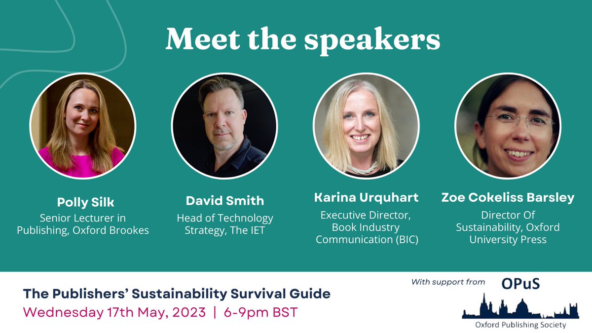 Liv_EdMarketing's tweet photo. ✨ The next @BookMachine Unplugged Live! event is happening on 17 May: https://t.co/aj3XXWVy37

Hear from speakers from @OxUniPress, @TheIET and @BIC1UK as we look at building more sustainable businesses in #publishing. https://t.co/vxiaMlR7Cb