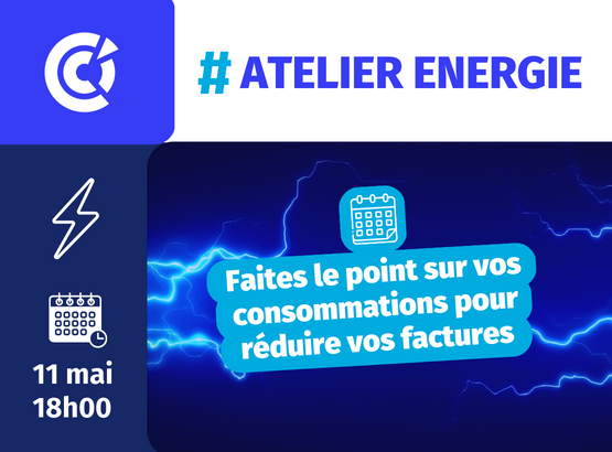 [#Énergie] Vos consommations énergétiques sont au ❤️ de vos préoccupations ?
Ne manquez un atelier GRATUIT pour faire baisser votre facture💶
 ✅ Définir votre profil énergétique 
 ✅ Aides au financement
📆 11 mai 
📍 Blain

Infos👉 bit.ly/3UfGSyS