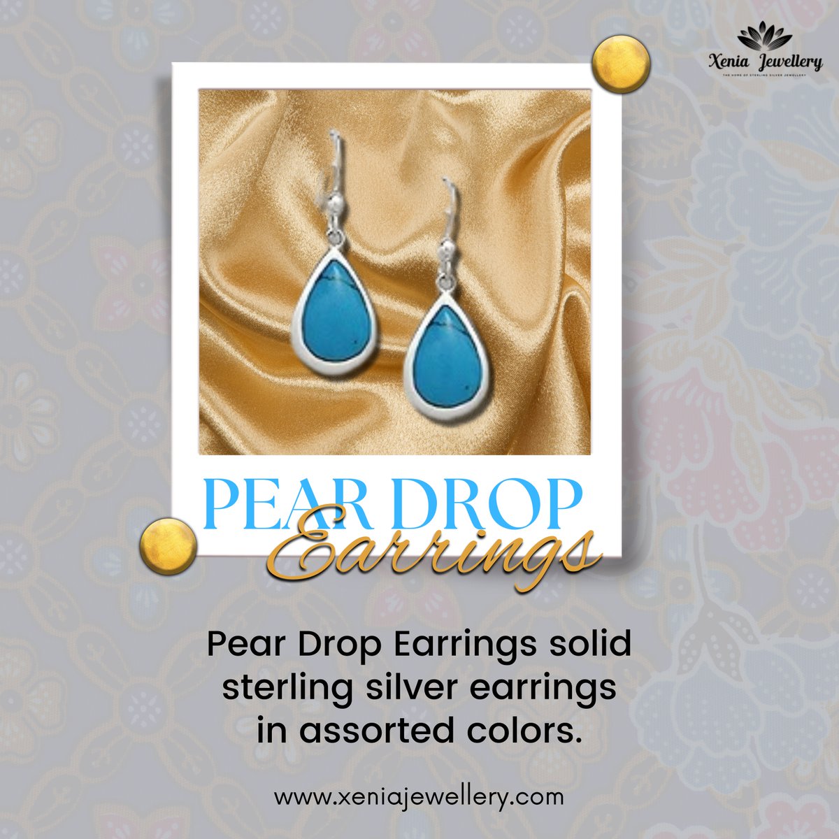 Pear Drop Earrings solid sterling silver earrings in assorted colors. available in reconstituted Green turquoise and blue turquoise as well as red resin.
#xeniajewellery #xenia #earrings #accessories  #jewels #rings #bracelets #ukjewellery