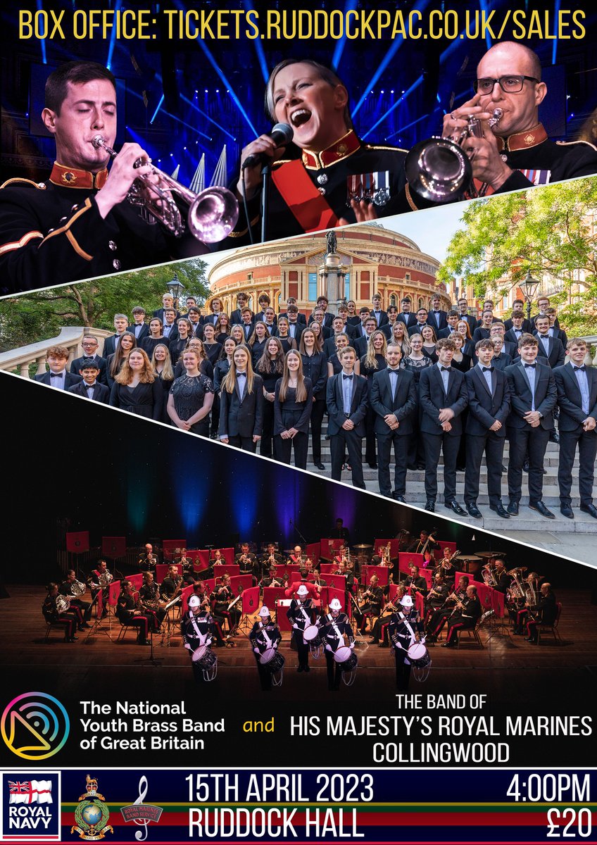 We are very excited to welcome The Band of HM Royal Marines Collinwood, and the National Youth Brass Band of Great Britain this Saturday. Have you got your tickets for this great concert?