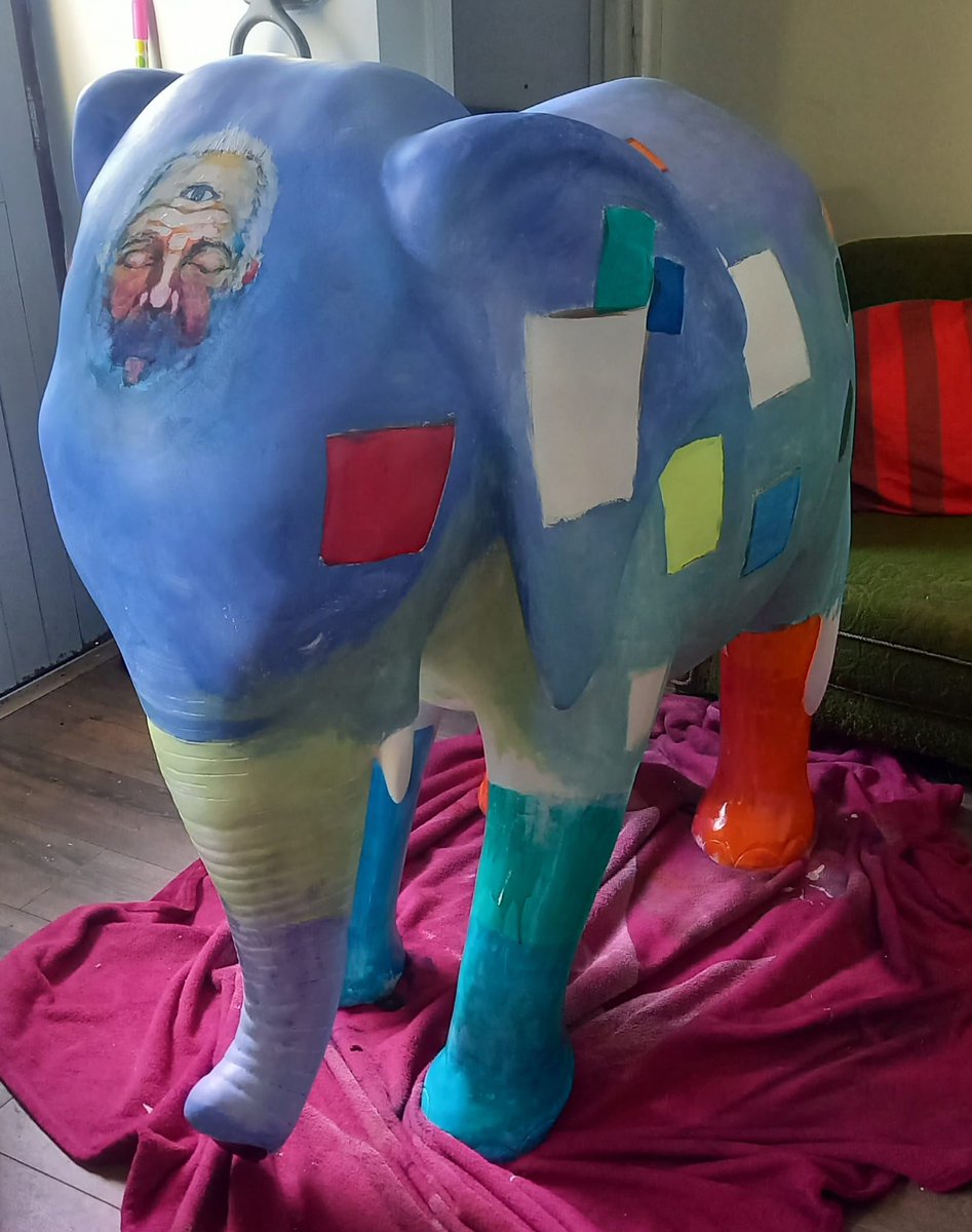 This Elephant is by Greystones Art Gallery and Studio - Artist Tom Byrne The herd is beginning to reveal themselves <3 🥰🐘☀️ #elephantintheroom #mentalhealth #elephantintheroommovement