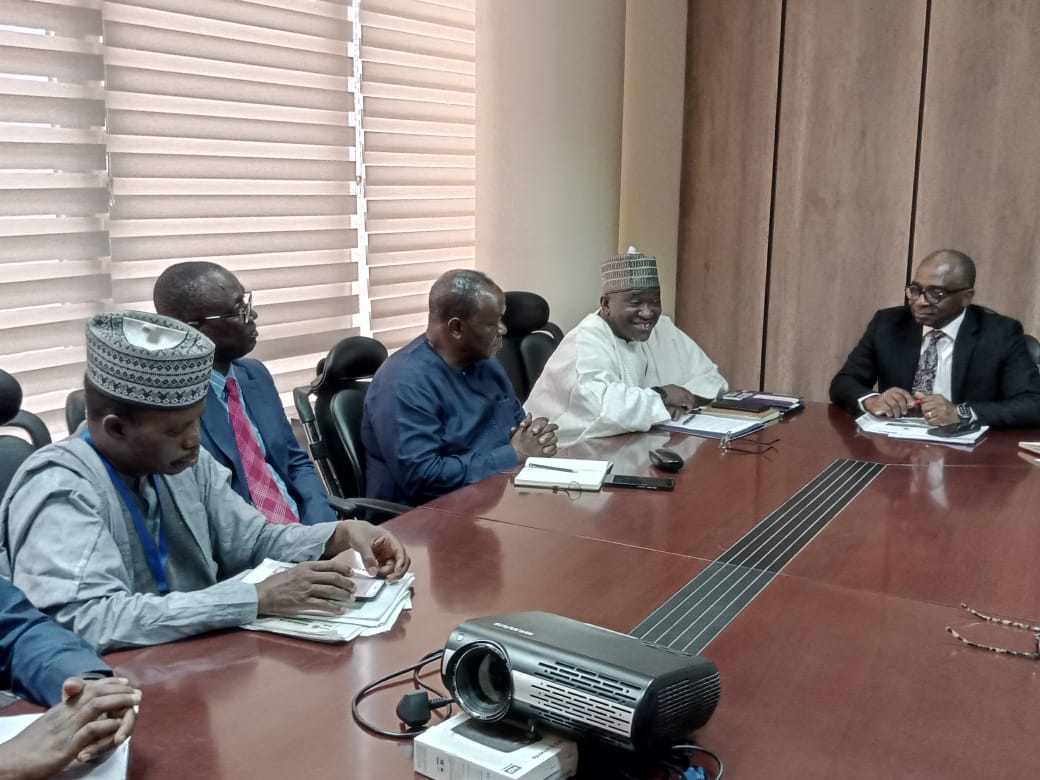 NACCIMA30's tweet photo. @NACCIMA30  AfCFTA Committee, led by Chairman, NACCIMA 2nd Deputy President, Engr. Jani Ibrahim, on a courtesy visit to National Action Committee (NAC) on AfCFTA. Received by Secretary, NAC on AfCFTA, Olusegun Awolowo, Abuja. April 12, 2023 
@segunawo @afreximbank @OfficialNEPC https://t.co/bcOy3X0FIy