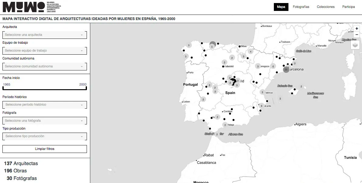 Arquitectas en el Mapa, de MuWo, plataforma interactiva digital de arquitecturas ideadas por mujeres en España entre 1965 y 2000 <a href="/MuWoArch/">MuWo</a> #ArquitectasenelMapa buff.ly/3KobeKY