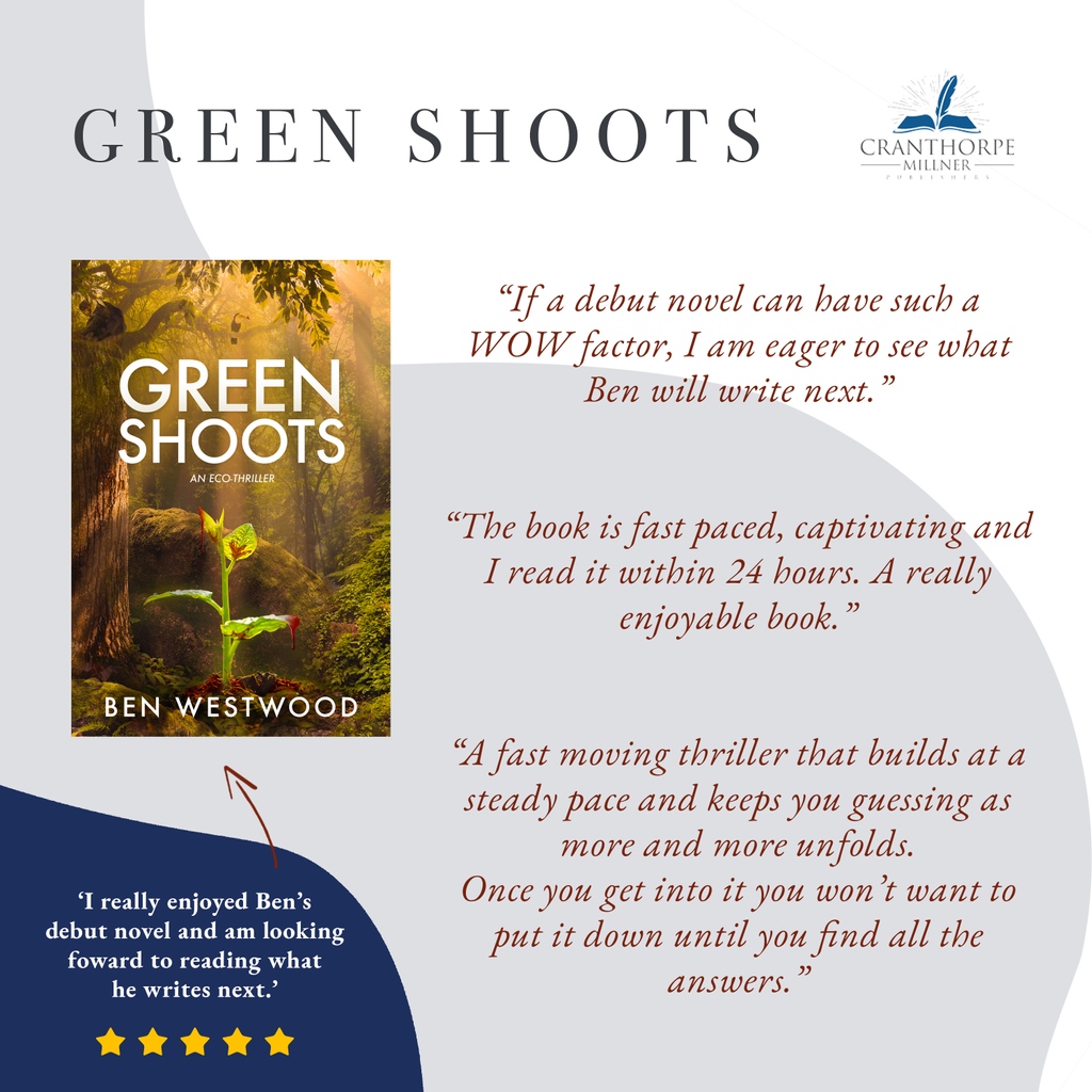 A gritty #thriller that puts eco-activism centre stage... 🌱
⁠
Desperate to find out how his wife really died, John Adamson is unwittingly drawn into a deadly conspiracy. 

Shop #GreenShoots by <a href="/benwestwood/">Ben Westwood</a>: l8r.it/f98L

#EcoThriller #CrimeThriller