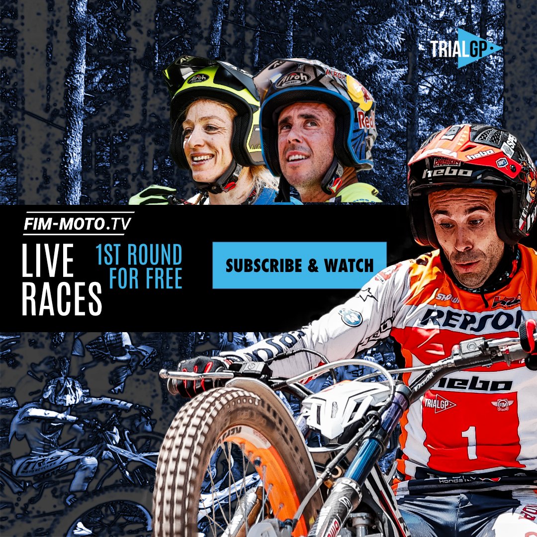 FIM_live's tweet photo. Follow the upcoming @TrialGP first round and watch it live for free on https://t.co/IXqaZ2shVo
Subscribe and watch here: https://t.co/bNyOxyBTYG
#FIMfamily #TrialGP
#Trial #FIMtv
#Motorcycle https://t.co/J0Redu47nE