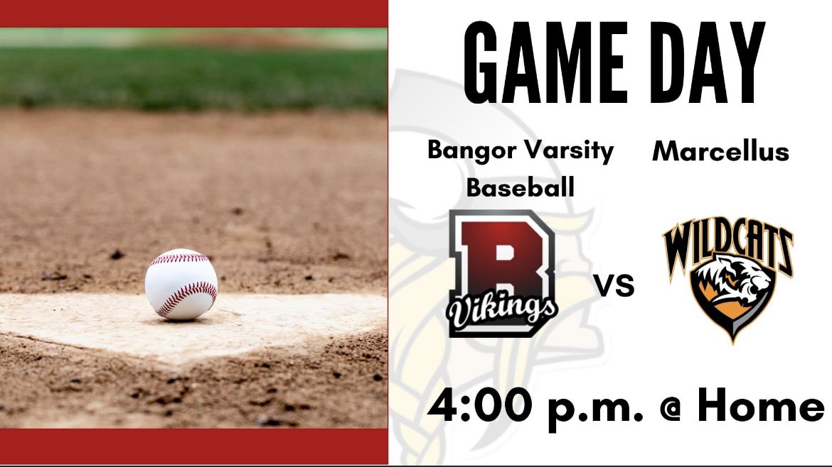 Bangor Varsity Baseball and Softball have double headers today at home against Marcellus!

Abel Muñoz will sing the national anthem, and Superintendent/former Bangor Baseball coach/alumni Lynn Johnson will throw out the first pitch for the boys baseball contest.