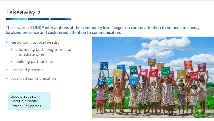 UNDP_Evaluation's tweet photo. What have we learned from 18 months of #EvalLessons?
2⃣ Success at the community level hinges on being present, and paying attention to needs and context.
Read more in our new book! 👉https://t.co/qRxihvrY1n https://t.co/LBTp1osT5j
