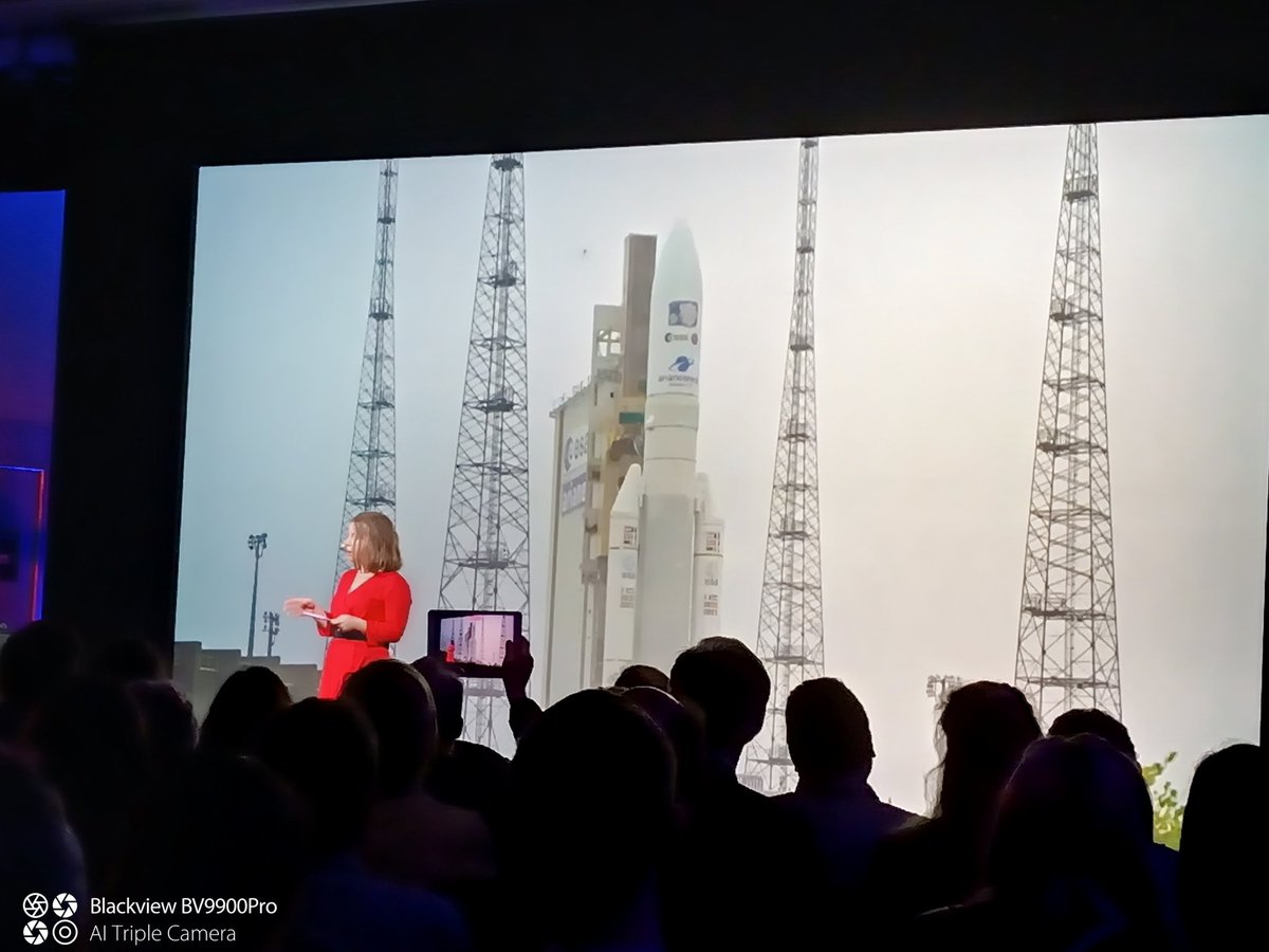 Hier at ESOC a wonderful event to celebrate the JUICE  launch... postponed to tomorrow due to weather in Kourou.
Rolf Densing, Director for Operations took the opportunity to highlight the importance of STM!
<a href="/neuraspace/">Neuraspace</a> ready to do it's share for European leadership!
