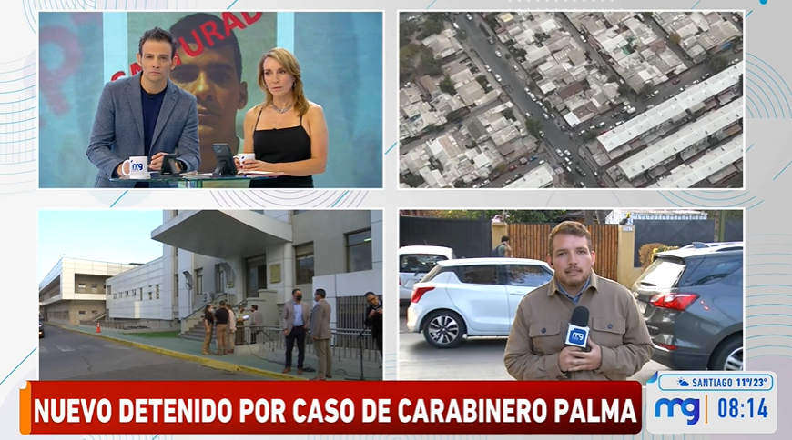 MuchoGustoMEGA's tweet photo. 🔴Carabineros detuvo a un nuevo sospechoso por el homicidio del suboficial #DanielPalma.
Los detalles con Julio Ahumada en el #MuchoGustoMEGA https://t.co/KZgLXPHFO4