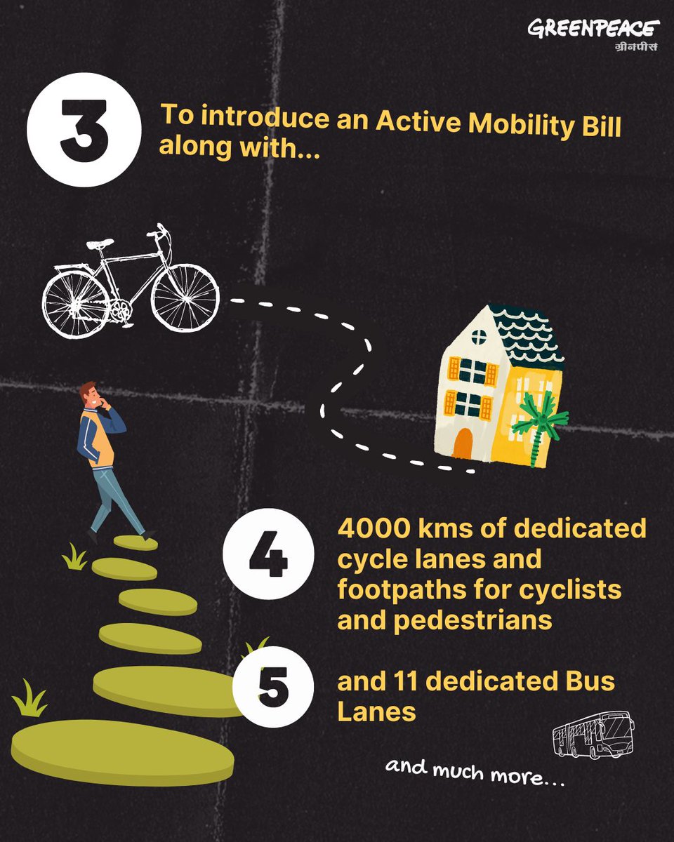 greenpeaceindia's tweet photo. Read about our 10-point agenda for sustainable transport laid out in the Karnataka Mobility Action Plan: https://t.co/RYyFFqDfSc

@cfam_india #Bangalore #KarnatakaElections2023 https://t.co/UA8JlQ27p7