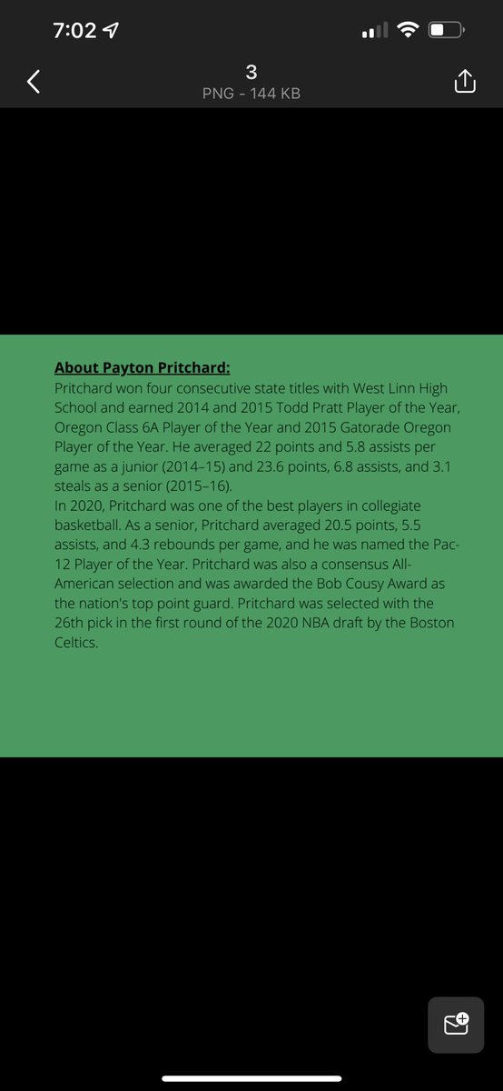 Payton Pritchard Family Foundation tweet media