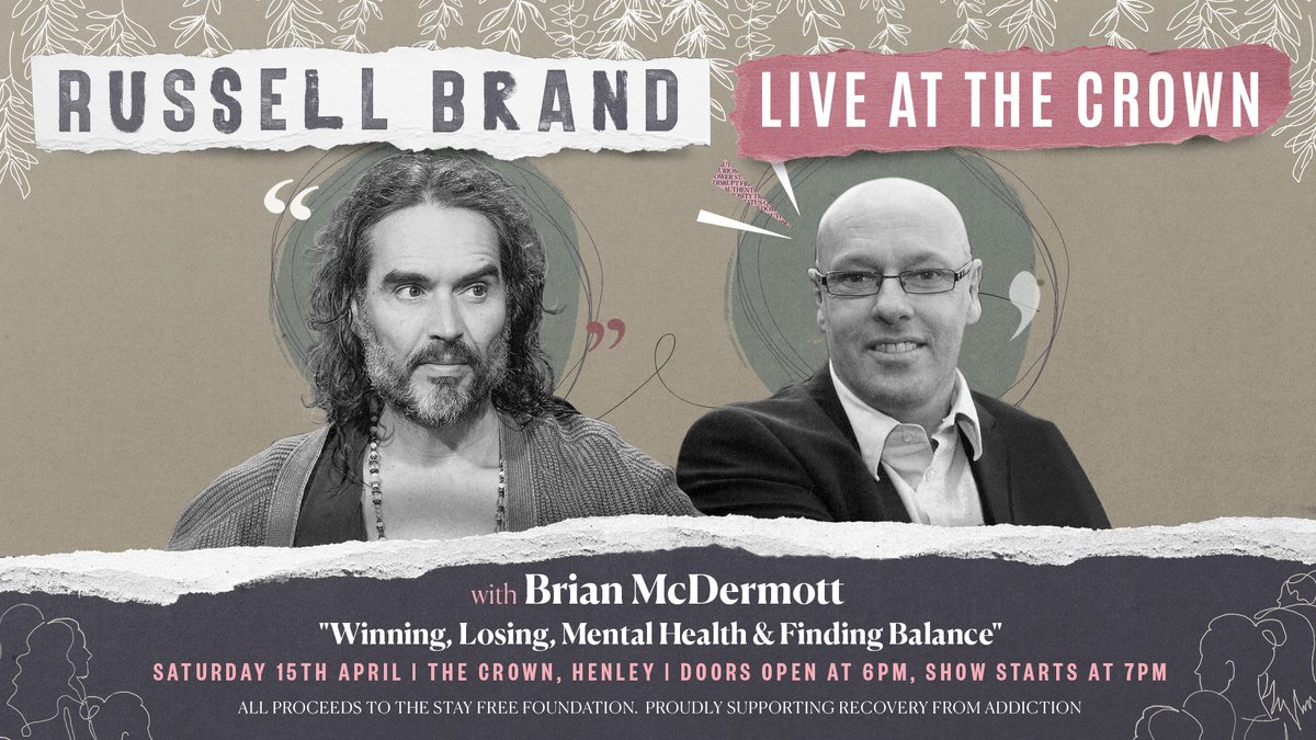 rustyrockets's tweet photo. Join me &amp; Premier League manager Brian McDermott as he candidly shares his story. From his days as an #Arsenal football player to managing #Reading &amp; #Leeds. Taking us on a journey of his life - his battles with anxiety, depression, &amp; alcohol addiction. 🎟️https://t.co/vpvvewTNTz https://t.co/9LTaixhPMM