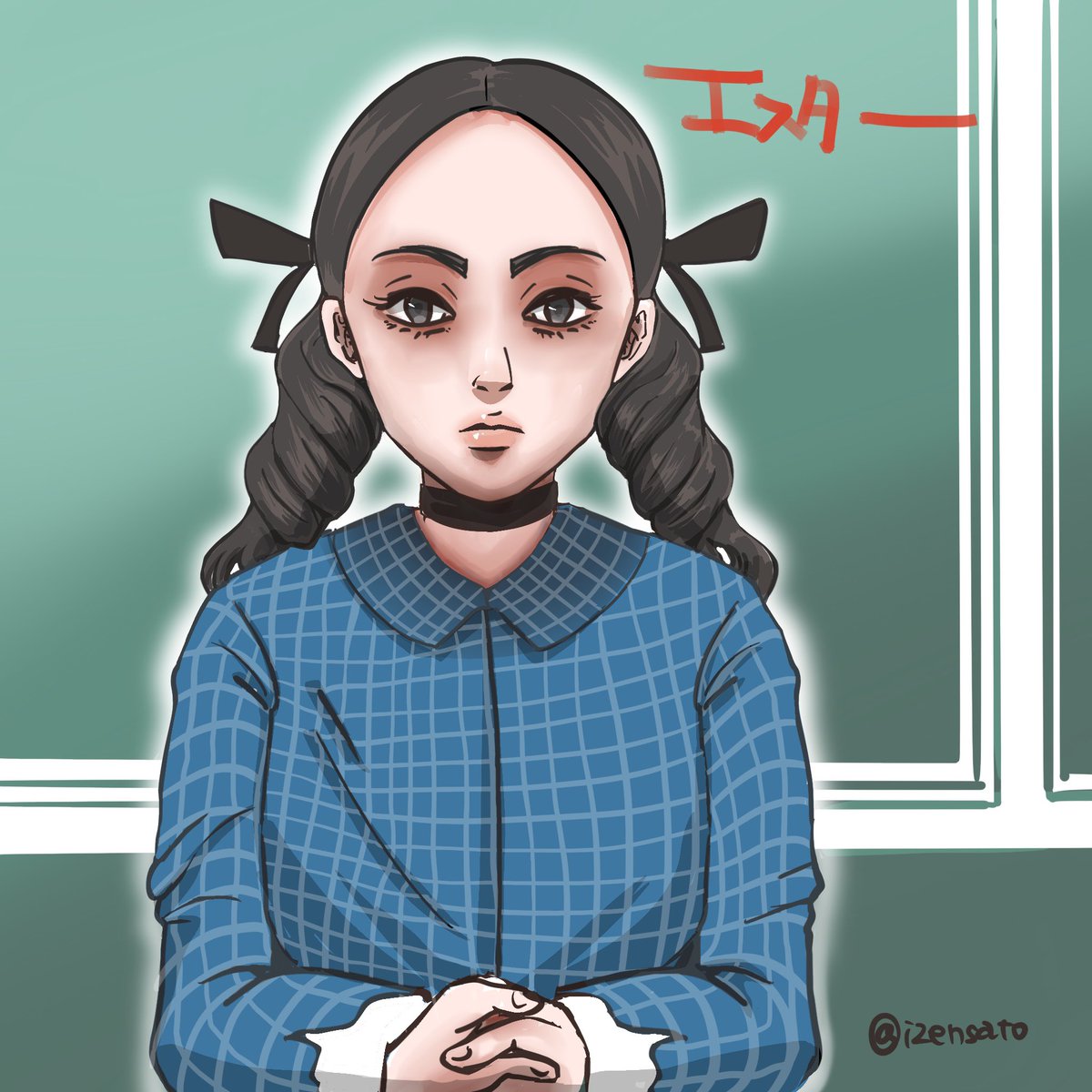 以前描いたエスター。
今日の夜観るぜー１作目をー！ https://t.co/aXKEKTrB1g