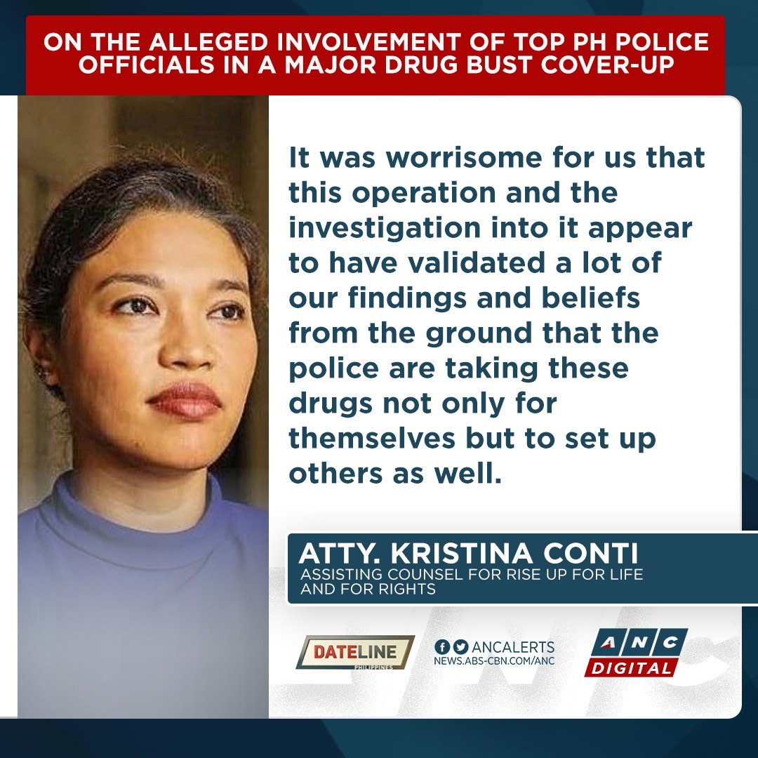 The lawyer of Philippine drug war victims calls the cover-up claims in the PNP worrisome. #ANCSoundbytes

WATCH: youtu.be/sna1EcDlJ_I
