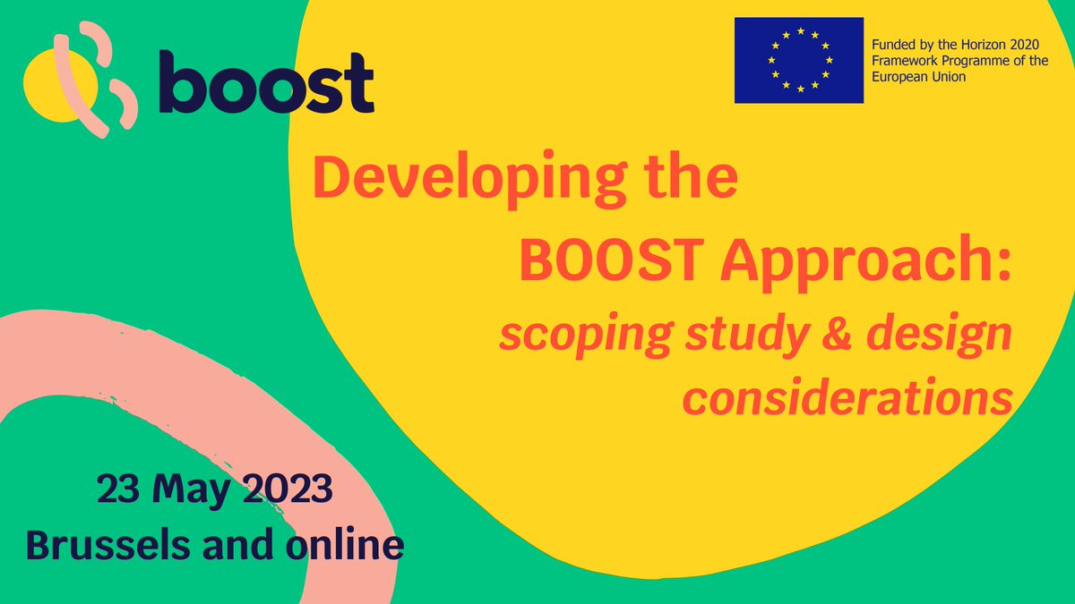 BOOST_MHealth's tweet photo. 1⃣Developing the #BOOSTApproach...
On 23 May, the first panel session dives into the scoping study and design considerations taken into account by @BOOST_MHealth partners when developing the BOOST Approach💭
👉Join us!
🔗In Brussels or online, register: https://t.co/ovoc9tHQzB https://t.co/GX9CS4EM3Z