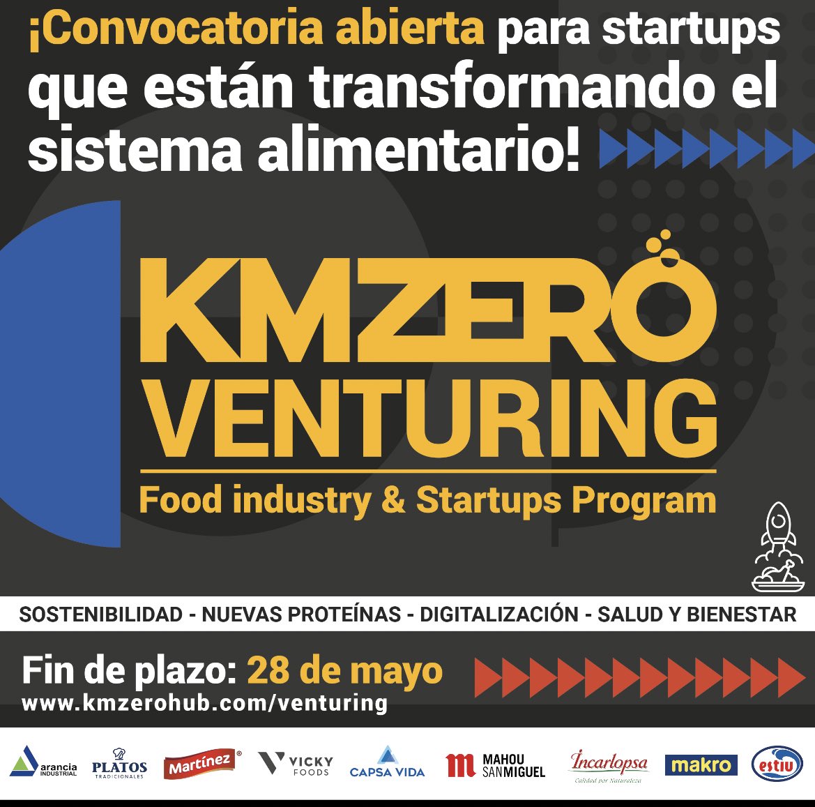 LabTaste's tweet image. 📣LLAMAMIENTO PARA STARTUPS #FOODTECH
 
Tenemos el placer de colaborar con @kmzerohub en programa de innovación abierta e inversión estratégica.
 Si eres una #startup que esté desarrollando soluciones para hacer la cadena alimentaria más resiliente  #KMZEROVenturing