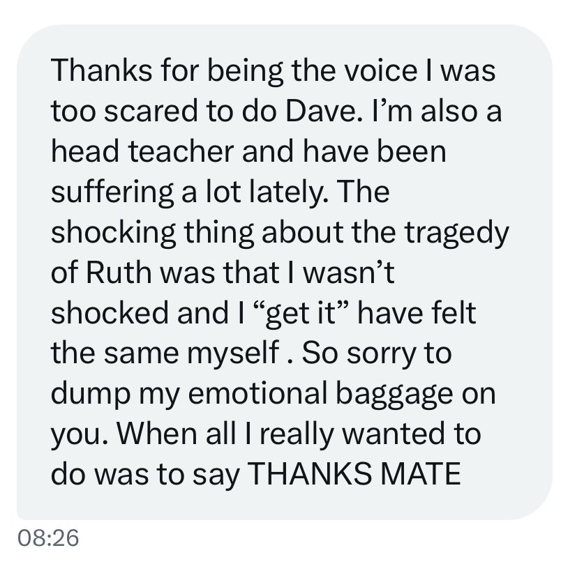 dave_mcpartlin's tweet photo. This is the the why. 💔
We must look after the people who look after our children. 
Please could everyone do their bit and sign the petition for reform. 
https://t.co/pb3c0YeXtz https://t.co/2lXbIcBPyu