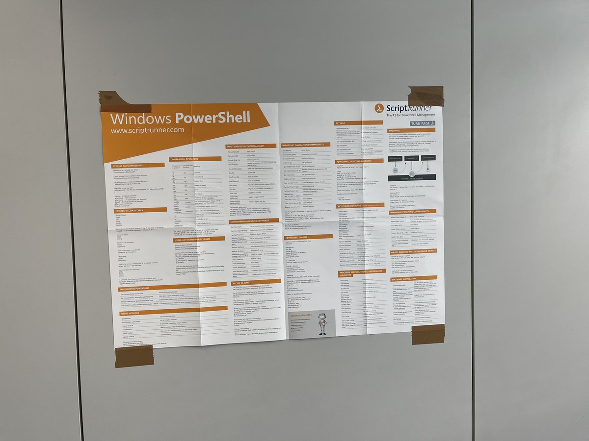 obmotum's tweet image. Powershell Poster von ScriptRunner ist angekommen. 😃👍

#KeepOnScripting