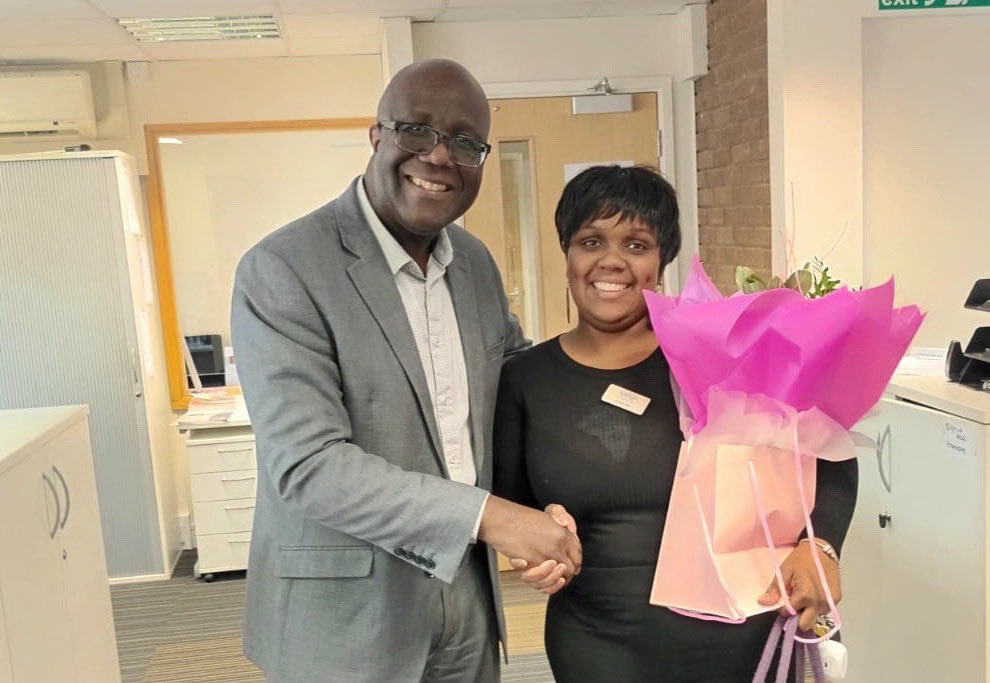 NehemiahHousing's tweet photo. Bittersweet farewell to our colleague Sherelle who, after starting as a housing trainee with us 5 years ago, has been supported to gain experience and develop her career ambitions. We wish her the very best in her new tenancy services role within the #socialhousing sector. https://t.co/P4x3z4tus2