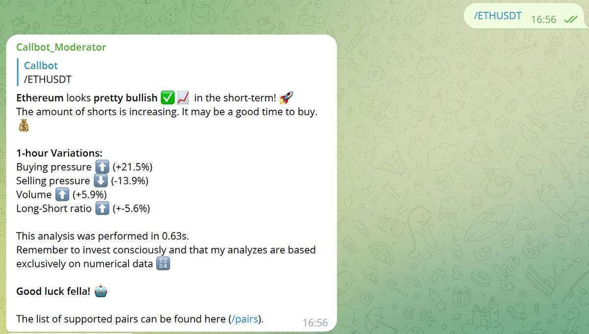 CallBotCrypto's tweet image. CallBot Community,

do you need a 𝗾𝘂𝗶𝗰𝗸 𝗮𝗻𝗮𝗹𝘆𝘀𝗶𝘀 or being updated on the latest markets-relevant variations? 

A 𝗡𝗲𝘂𝗿𝗮𝗹 𝗡𝗲𝘁𝘄𝗼𝗿𝗸 is at your disposal! Ask t.me/Callbot_Modera… and join our free telegram channel t.me/CallBotAlpha😎

This tool is…