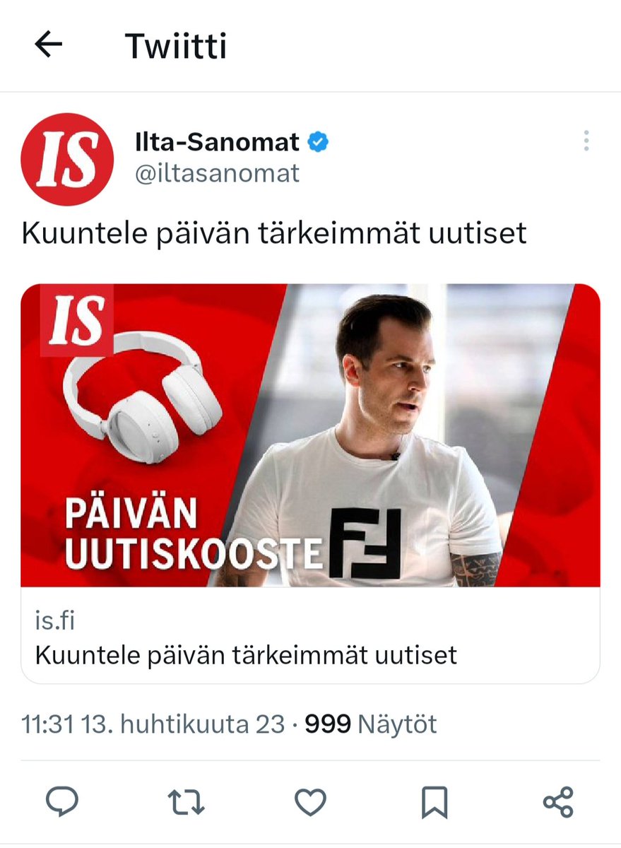 ToermaeEki's tweet photo. @iltasanomat Hei @iltasanomat, voiko kysyä miksi halusitte valita tuon luuserin huumekauppiaan uutistenne taustakuvaksi? Olisi itselläni aika laitimmainen vaihtoehto mainostaa kuolemankauppiaalla omaa tuotettani. https://t.co/9425edGLi0