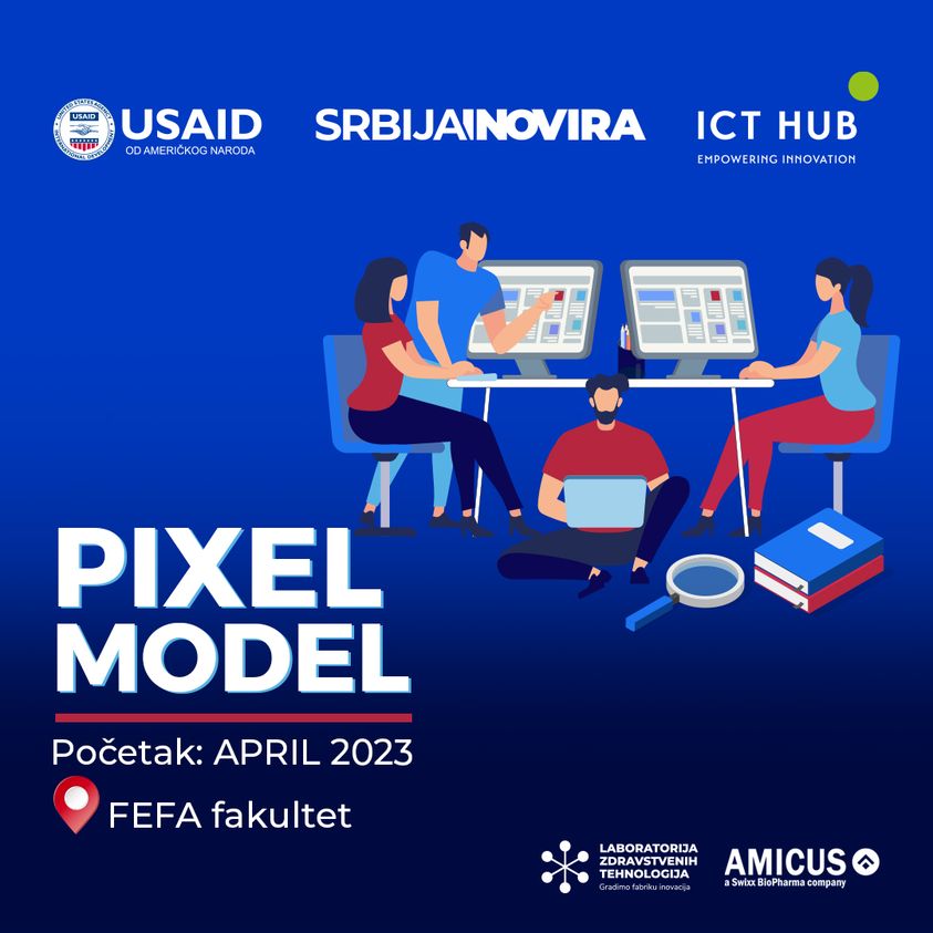 FakultetFEFA's tweet photo. FEFA lansira #PixelModel koji podržava razvoj talenata u formi rešavanja realnog biznis izazova/projekta  u okviru aktivnosti projekta #SrbijaInovira  koji realizuju @ICTHubBgd  uz podršku @USAIDSerbia 
https://t.co/teYgzsItLa https://t.co/oqD7P7NdEt