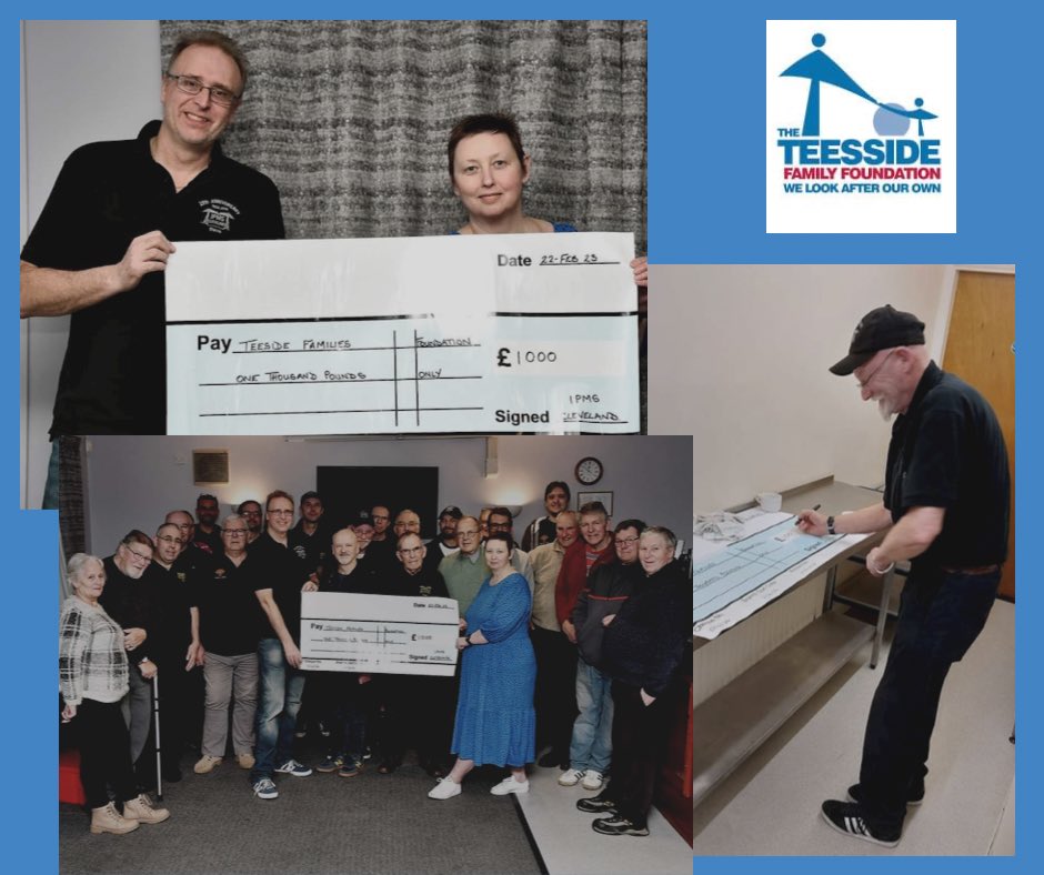 TeessideFamily's tweet photo. We are very proud to have once again received a cheque for £1000 from IPMS Cleveland. https://t.co/tz8ndj4ZBt 

Thanks to all who contributed at meetings and who donated items for swapping in exchange for a donation to "The Charity Bucket" in 2022.

#Thankyou #Teesside #ttff https://t.co/6V9rNdRQux