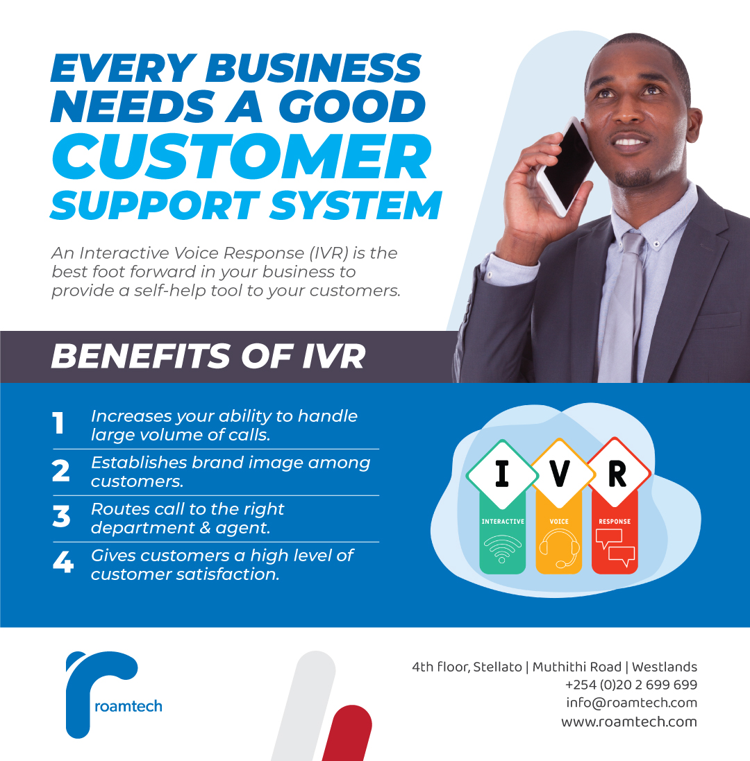EmalifyCare's tweet image. Every business needs a good #customersupportsystem.An Interactive Voice
Response (IVR) is the best foot forward in your business to provide a self-help tool to your clients.  To learn more visit; emalify.com
#babuowino #kinuthia #happeningnow #chebukati #raila #nabii