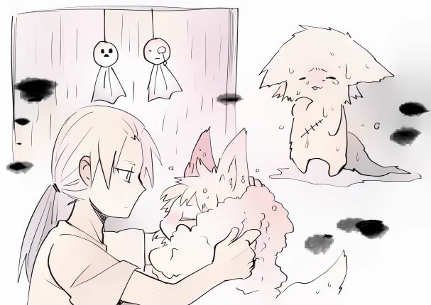 こっちは昔描いたしわしわ狼ちゃん