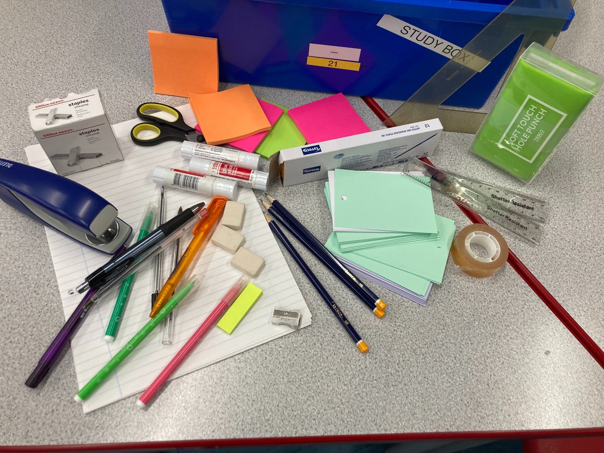 StNiniansLib's tweet photo. Coming in to study? Ask for the #StudyBox full of bits & bobs to keep you on the right track - grab a free pencil or some post its. Need some paper? Or study cards? Take some! Need a hug? Derek the Christmas dinosaur is your pal! Also includes random stuff I found in the library! https://t.co/DclxddO4kl