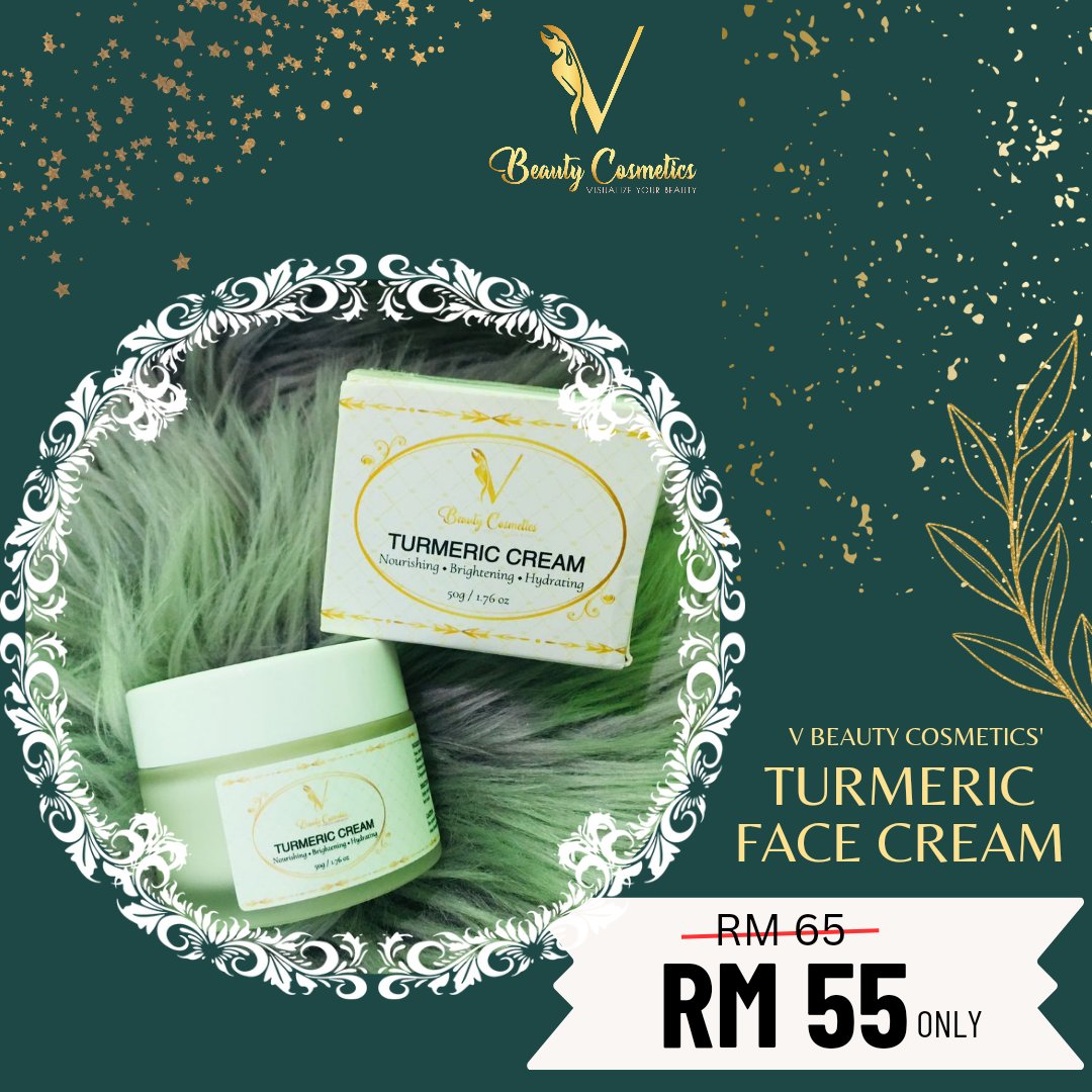 Get yours V Beauty Cosmetics' Turmeric Face Cream for RM55 now ✨
•
•
•
#vbeautycosmetics #vbeauty #vbabes #makeup #cosmetics #skincare #turmeric #selfesteem #loveyourself #skincareroutine #cleanser #toner #faceoil #serum #claymask #mudfilm #facecream #glowskin
