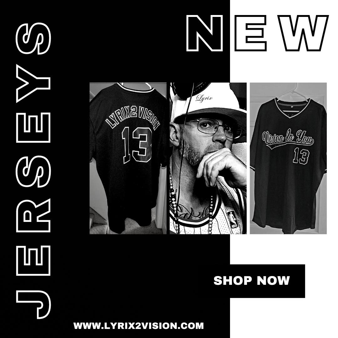 "VISION IN YOU" CUSTOM JERSEYZ???  GET AT ME ASAP...

MUCH LOVE ALWAYS GOD BLESS 
LYRIX2VISION.COM 
#shoplocal #jerseys #customized #inspiration #recovery #music #shopping #shoponline
