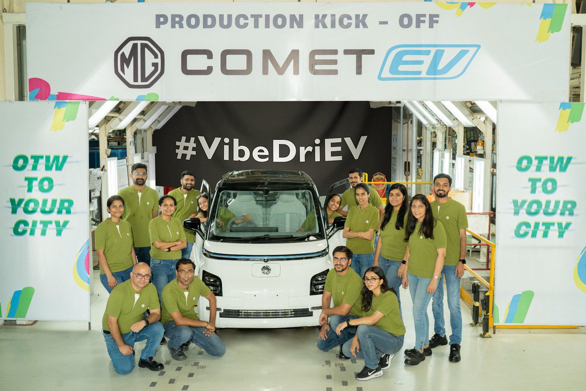RbikerVlogs's tweet photo. MG Comet EV Production Start... @MGMotorIn https://t.co/P9S2ZsFAN1