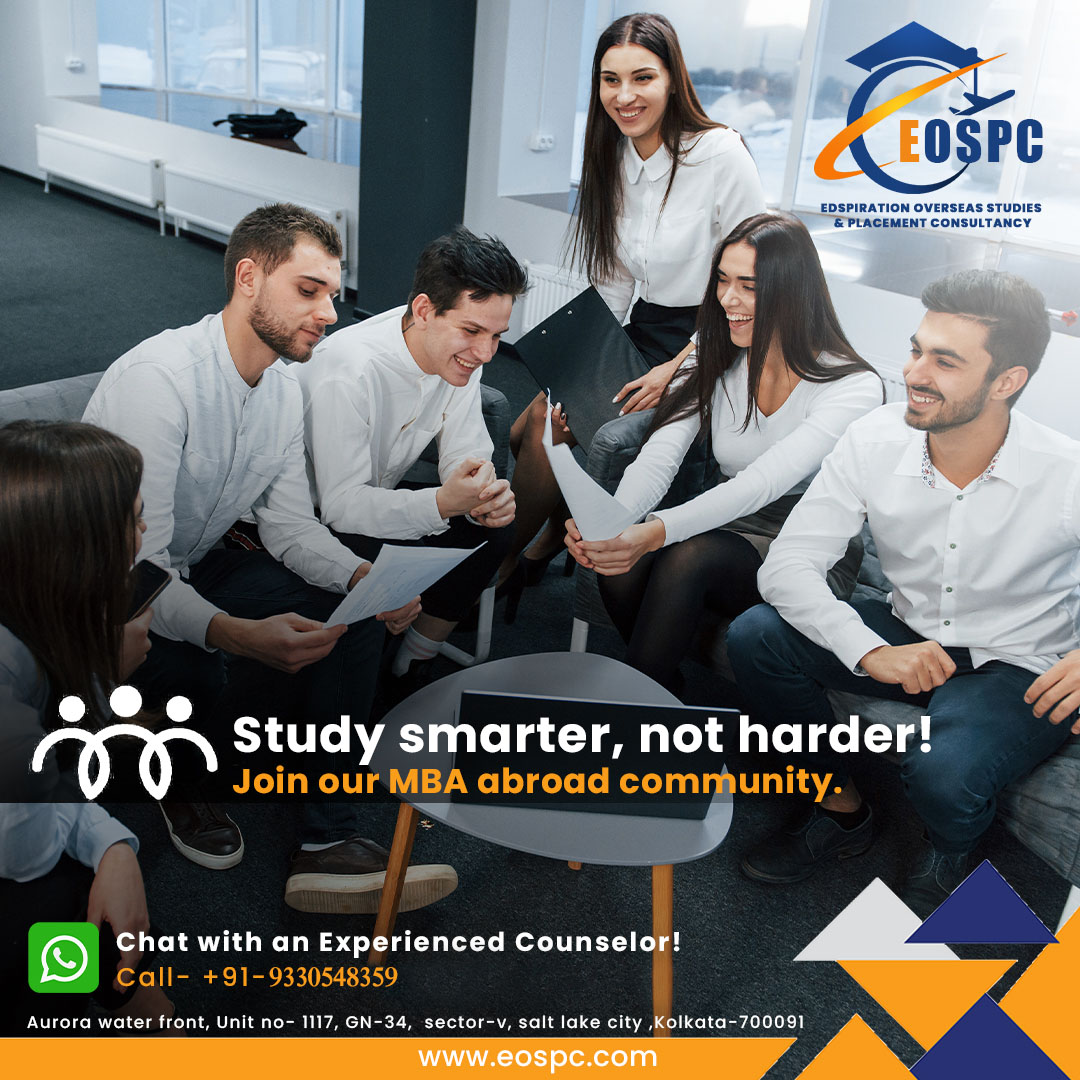 Study smarter, not harder! - Join our MBA abroad community.

Call us 📲 9330548359
Visit  eospc.com

#eospc #MBA #edspiration #studyabroad #onlinemba #studyoverseas #study #consultancy