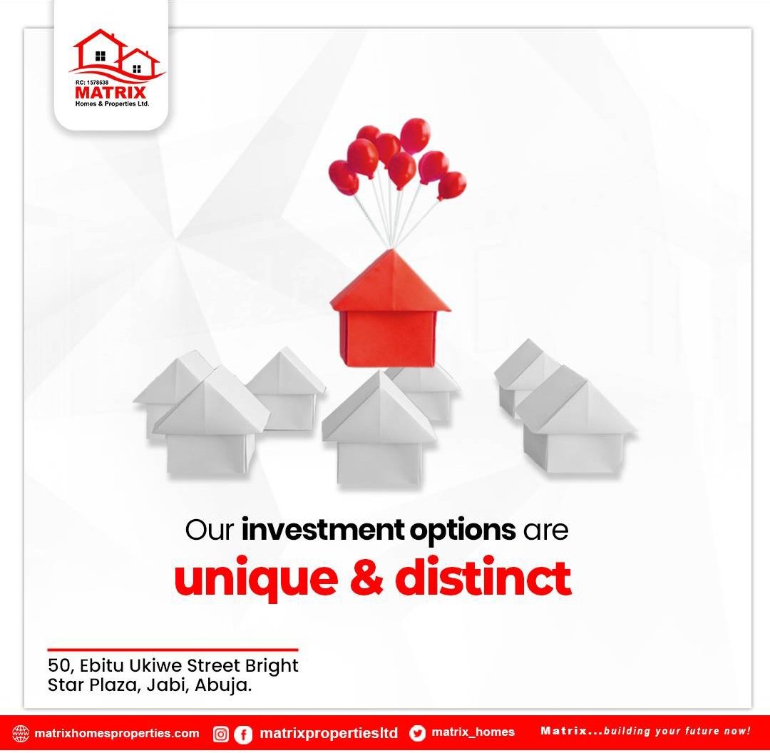 Matrix_homes's tweet photo. Investment in Real Estate sector today is becoming an increasingly common practice amongst Nigerians.But knowing the best investment opportunities and getting the timing right can only be achieved with the right Real Estate Expert.  This you can get With MATRIX HOMES. https://t.co/zwWaPR7AB0