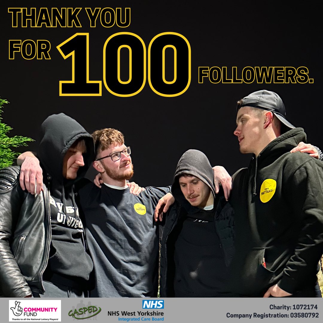 Thank you for 100 followers on MAN MATTERS Instagram & Facebook! We appreciate the support, so much. Keep on following us, we have so much more to come🙌🏼💛

🔗LINKS - linktr.ee/manmattersuk