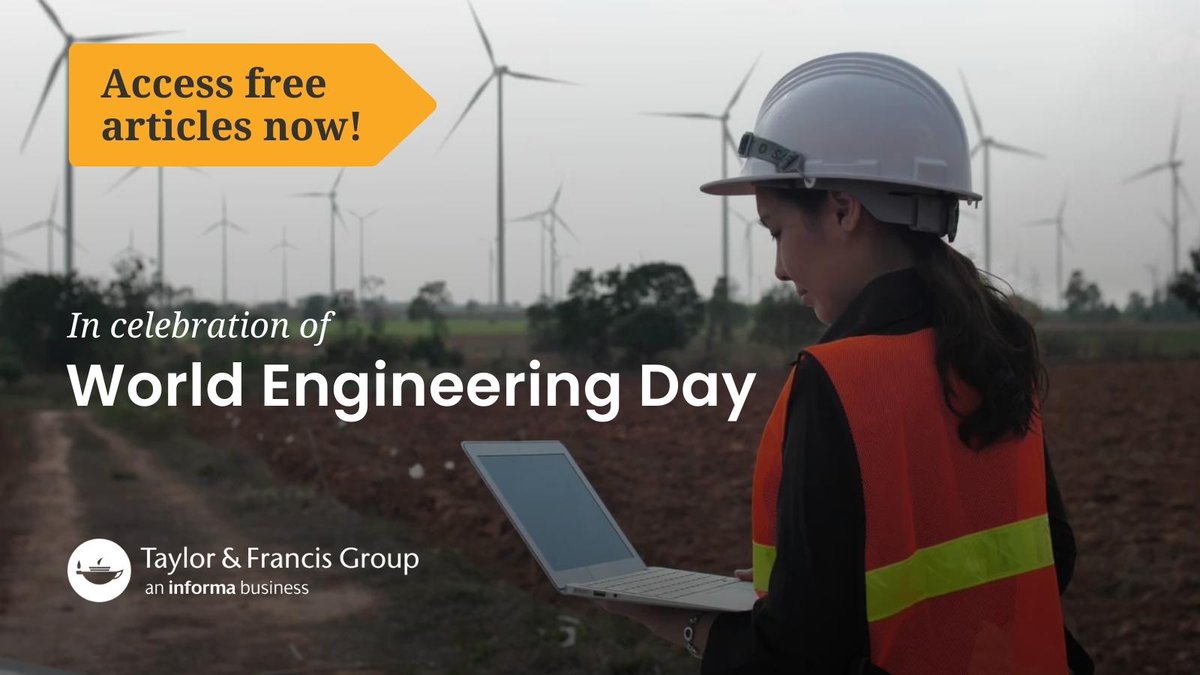 tandfSTEM's tweet image. Engineers and their achievements have greatly helped modern life today. We celebrate them with our exclusive free to access collection. bit.ly/WED-23-TwP

#WorldEngineeringDay2023 👷