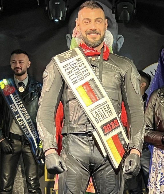 Congratulations to Miroto and his new title. Looking forward to your year ahead as Mister Leather Berlin