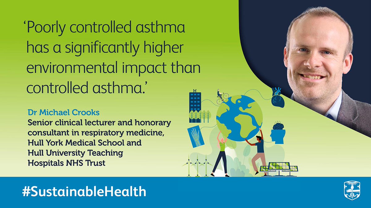 Royal College of Physicians (@rcphysicians) on Twitter photo For our #SustainableHealth campaign, we spoke with Dr Michael Crooks, senior clinical lecturer and honorary consultant in respiratory medicine at <a href="/HullYorkMed/">Hull York Medical School</a> and <a href="/HullHospitals/">Hull University Teaching Hospitals NHS Trust</a>.
On how the SENTINEL project addressed the environmental impact of asthma: ow.ly/EEjZ50NHUVY For our #SustainableHealth campaign, we spoke with Dr Michael Crooks, senior clinical lecturer and honorary consultant in respiratory medicine at <a href="/HullYorkMed/">Hull York Medical School</a> and <a href="/HullHospitals/">Hull University Teaching Hospitals NHS Trust</a>.
On how the SENTINEL project addressed the environmental impact of asthma: ow.ly/EEjZ50NHUVY