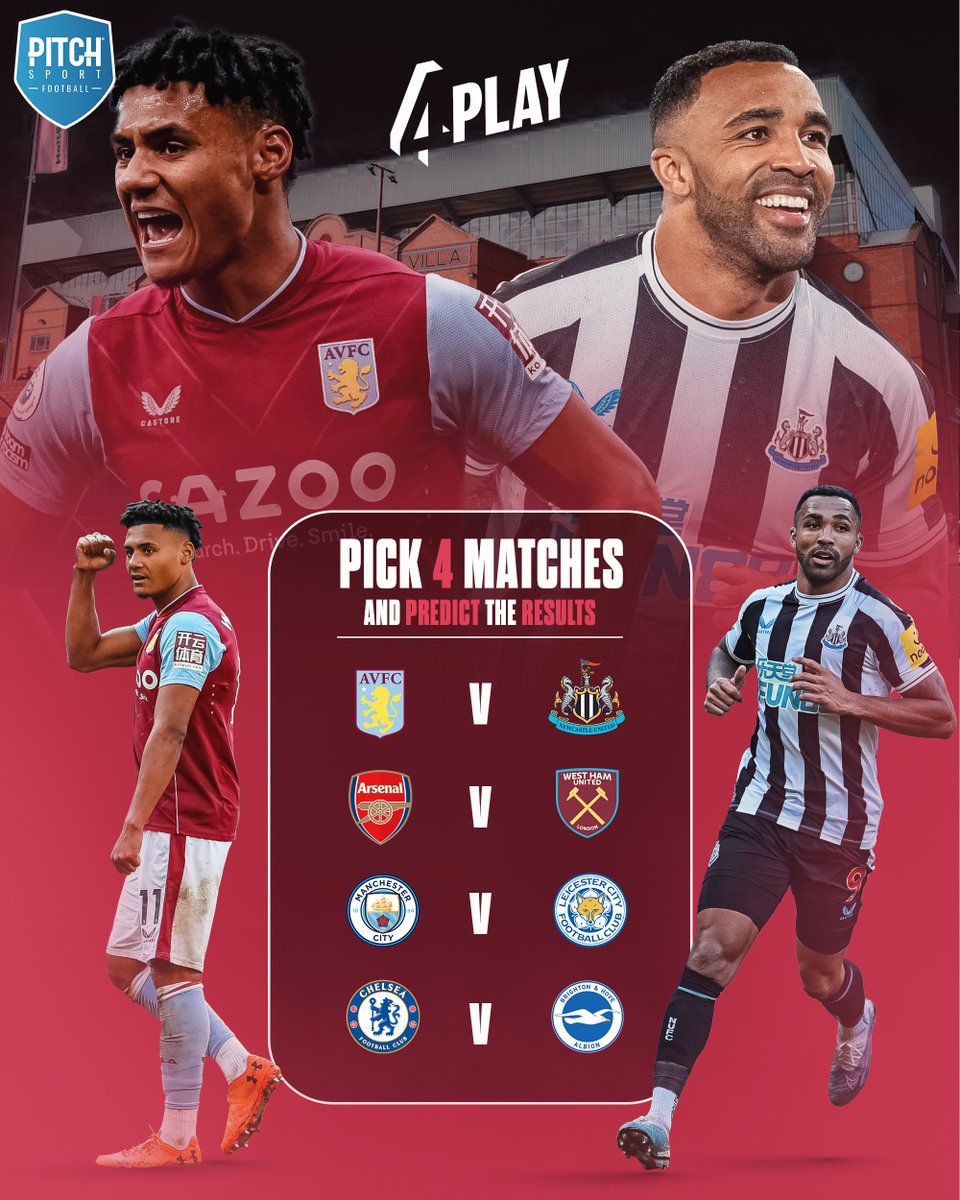 PLAY 4PLAY

Predict the correct matches in the #premierleague and #EFLChampionship now ahead of this weekend's fixtures

Climb the table to win legendary memorabilia🔥

Download the #pitchfooty app and make your predictions 📲onelink.to/gjhp53

#football #footballfans