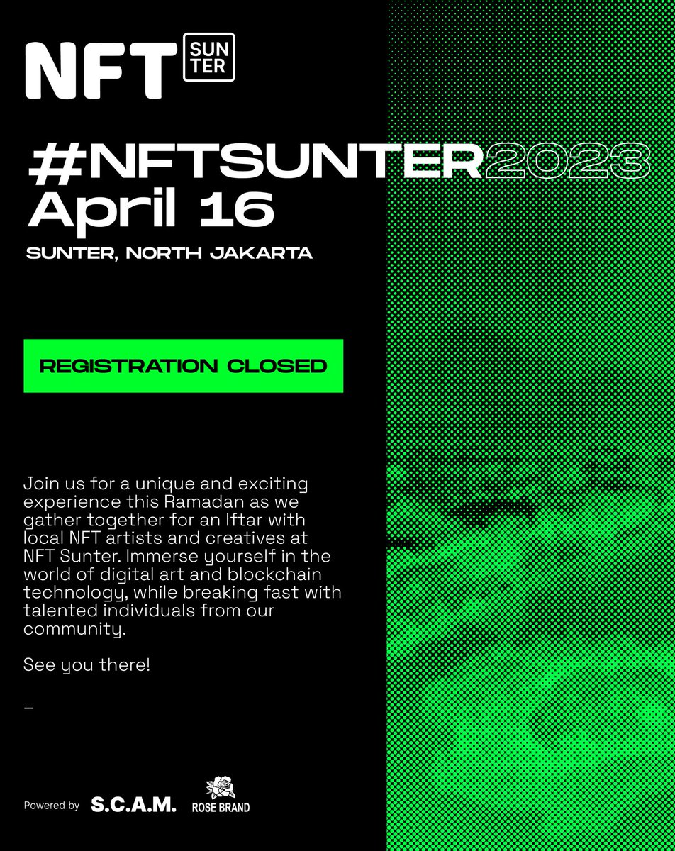 Thrilled to announce that I have been selected to participate in #NFTSunter2023! It is an incredible honor to be among the talented artists and creatives who will be showcasing their work at this prestigious event. Thank you to S.C.A.M. for this amazing opportunity, LFG!